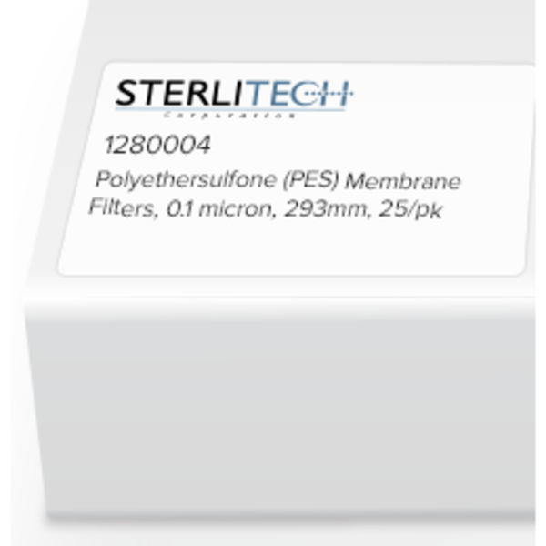 Sterlitech Polyethersulfone (PES) Membrane Filters, 0.1 micron, 293mm, PK25 1280004